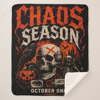 Randsted Gothic Chaos Seizoen Schedel Halloween Sherpa Deken