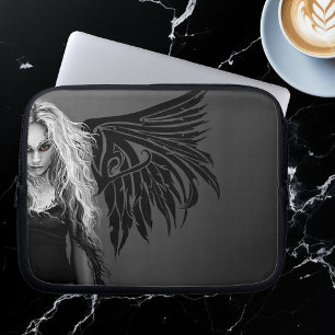Randstedelijk Zwarte Stam Fallen Engel Rode Ogen G Laptop Sleeve
