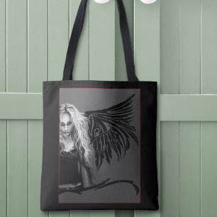 Randstedelijk Zwarte Stam Fallen Engel Rode Ogen G Tote Bag