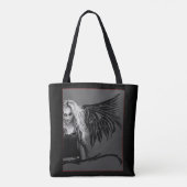 Randstedelijk Zwarte Stam Fallen Engel Rode Ogen G Tote Bag (Achterkant)