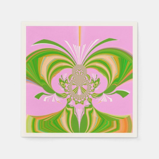 Randstedige Roze Chic Motief Servetten (Voorkant)