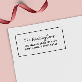 Randstijlvol Script-naam Terugkeeradres naam Zelfinktende Stempel