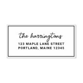 Randstijlvol Script-naam Terugkeeradres naam Zelfinktende Stempel (Design)