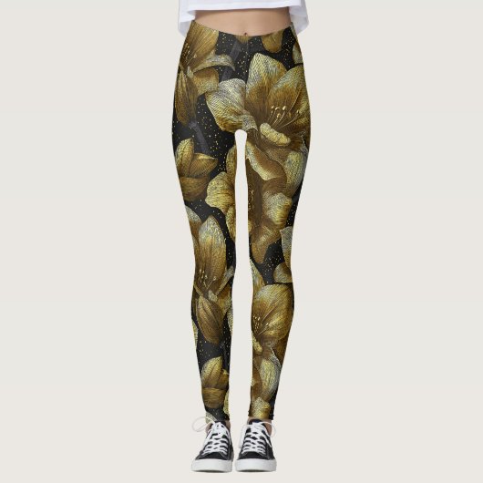 Randy Amaryllis Accent Workout Kleding Leggings (Voorkant)