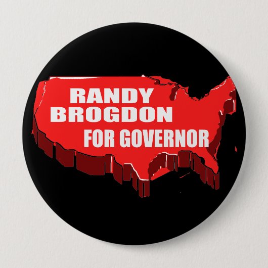 RANDY BROGDON VOOR GOVERNOR RONDE BUTTON 4,0 CM (Voorkant)