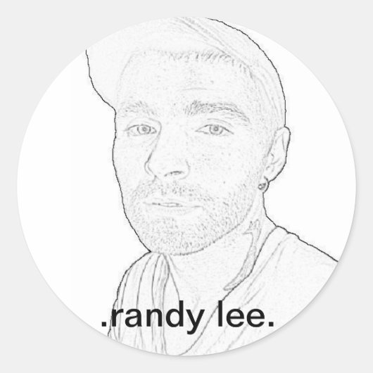 Randy Lee Stickies Ronde Sticker (Voorkant)