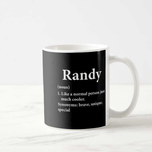 Randy naamdefinitie grappig D  Koffiemok (Rechts)