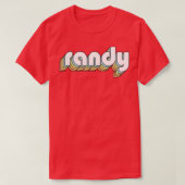 Randy Retro Rainbow Typography Faded Style T-shirt (Design voorkant)