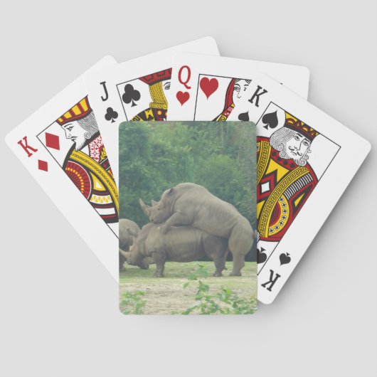 Randy Rhinos-speelkaarten Speelkaarten (Achterkant)