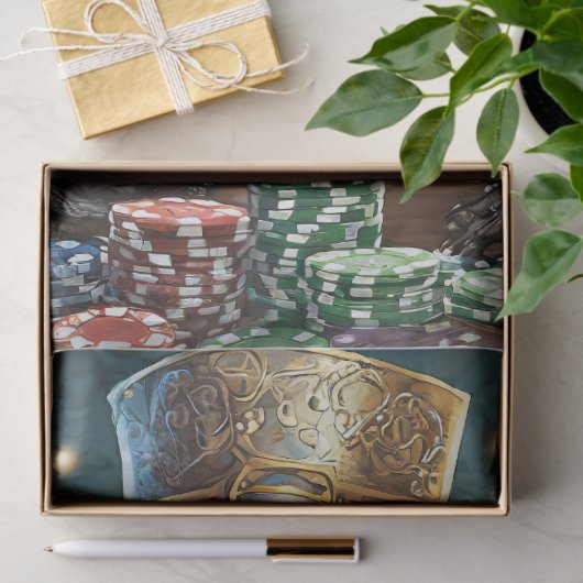 Randy Rogue, wasbeer die poker speelt Tissuepapier (Geschenk)