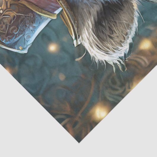 Randy Rogue, wasbeer die poker speelt Tissuepapier (Detail)