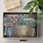 Randy Rogue, Wasbeer speelt Poker Tissuepapier (Geschenk)