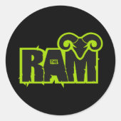 Randy "The Ram" Ronde Sticker (Voorkant)