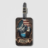 Randy's Amerikaanse Adelaar Bagagelabel (Voorkant (verticaal))