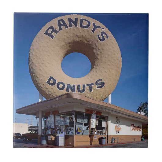Randy's Donuts California Architecture Tegeltje (Voorkant)