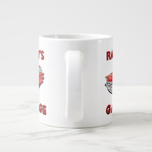 Randy's Klassieke auto van de Garage Grote Koffiekop (Achterkant)