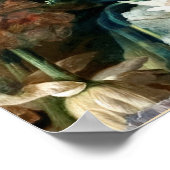 RANEMONES,BLOEMEN,VLINDER ZWARTE FLORALE Monogram Poster (Hoek)