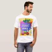 Rang Barse - Laten we Holi spelen T-shirt (Voorkant volledig)