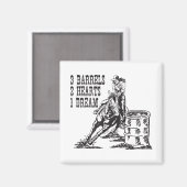 Rang met 3 vaten 2 hart 1 droommagneet magneet (Voorkant / Achterkant)