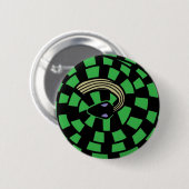 Rang - optische illusie (groen) ronde button 5,7 cm (Voorkant /achterkant)