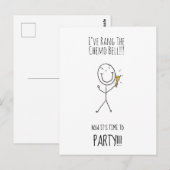 Rang The Chemo Bell Party Invitation Briefkaart (Voorkant / Achterkant)