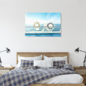 Rang van een cruiseschip canvas afdruk (Insitu (Slaapkamer))