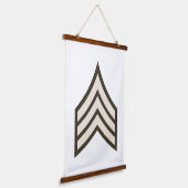 rang van sergeant der eerste klasse hangend wandkleed (Gebogen)