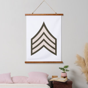 rang van sergeant der eerste klasse hangend wandkleed
