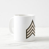 rang van sergeant der eerste klasse koffiemok (Voorkant links)