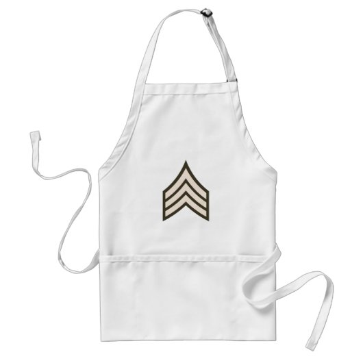rang van sergeant der eerste klasse standaard schort (Voorkant)