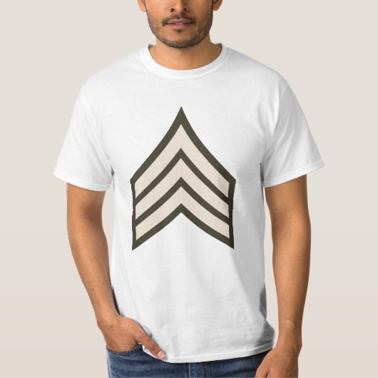 rang van sergeant der eerste klasse t-shirt (Voorkant)