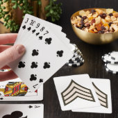 rang van sergeant-majoor pokerkaarten (Insitu)
