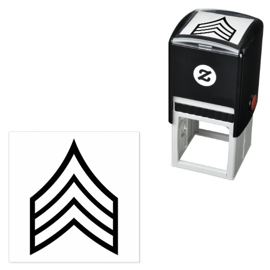 rang van sergeant-majoor zelfinktende stempel (In situ)