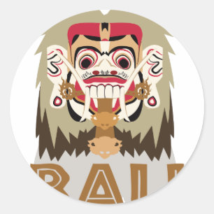 Rangda Bali Ronde Sticker