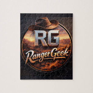Range geek western stijl logo legpuzzel