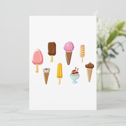 Range Of Ice Creams Kaart (Staand voorkant)