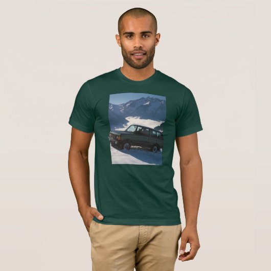 Range Rover Classic in de sneeuw T-shirt (Voorkant volledig)