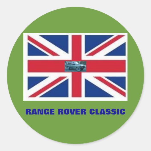 RANGE ROVER CLASSIC RONDE STICKER (Voorkant)