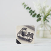  Rangefinder Camera Vierkante Visitekaartje (Staand voorkant)