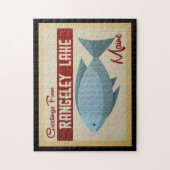 Rangeley Lake Maine Fish Vintage Travel Legpuzzel (Verticaal)