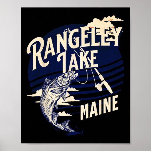 Rangeley Lake Maine Fly Fishing Forel B Visser Sou Poster (Voorkant)
