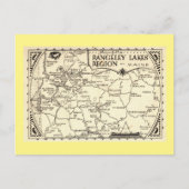 Rangeley Lakes Map, Maine Briefkaart (Voorkant)
