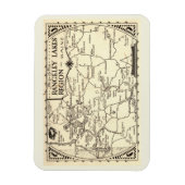 Rangeley Lakes Map, Maine Magneet (Verticaal)