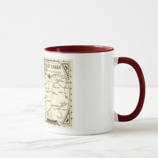 Rangeley Lakes Map, Maine  Mok (Rechts)