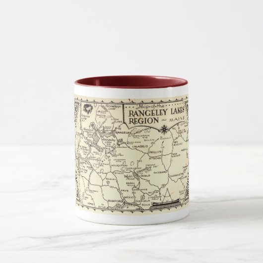 Rangeley Lakes Map, Maine Mok (Midden)