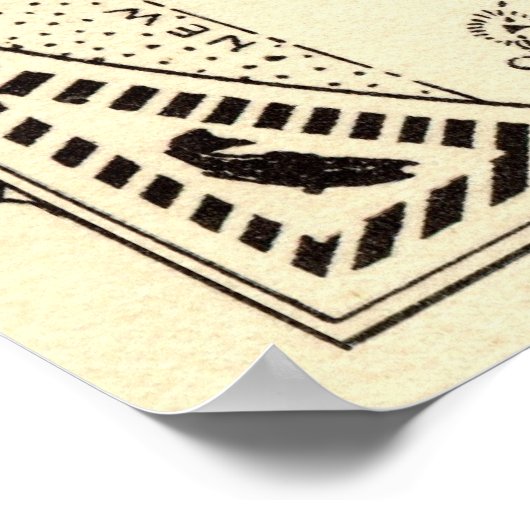 Rangeley Lakes Map Maine  Poster (Hoek)