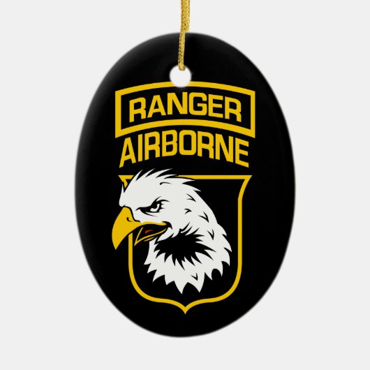 Ranger Airborne Eagle Patch Keramisch Ornament (Voorkant)