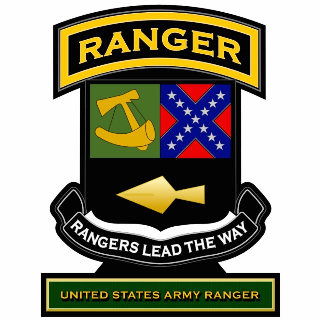 Ranger crest en tab 2 staand fotobeeldje  (Voorkant)