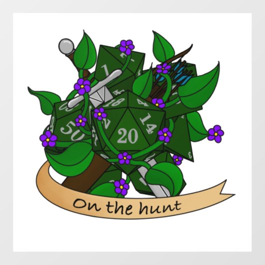 Ranger Dice Design Raamsticker (Vel)