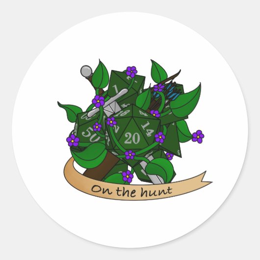 Ranger Dice Design Ronde Sticker (Voorkant)